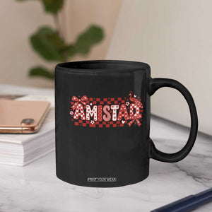 Amistad Coquette Coffee Mug Red Peacock School House Spirit Graphic