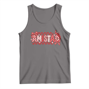 Amistad Coquette Tank Top Red Peacock School House Spirit Graphic