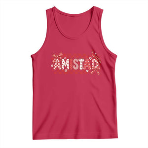 Amistad Coquette Tank Top Red Peacock School House Spirit Graphic