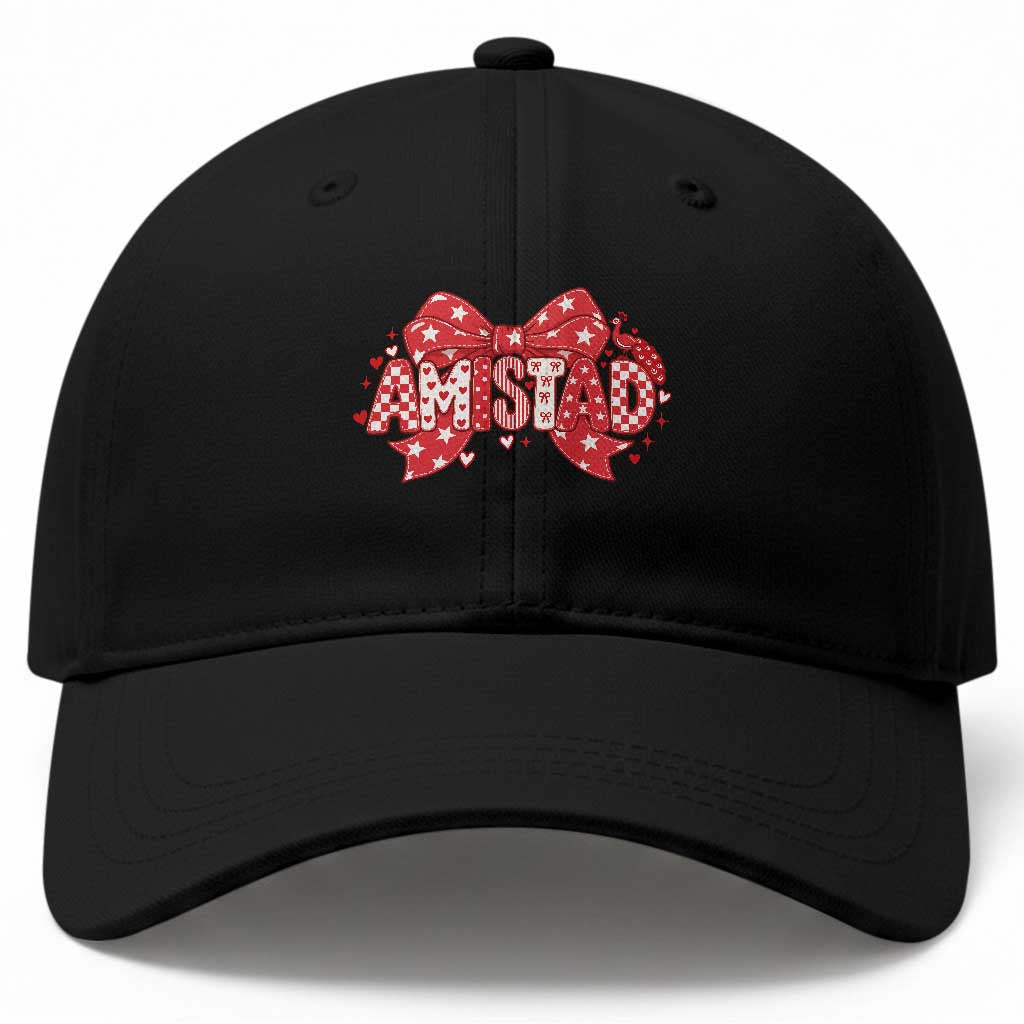 Amistad Coquette Baseball Cap I Love Amistad Preppy Bow Teacher Student