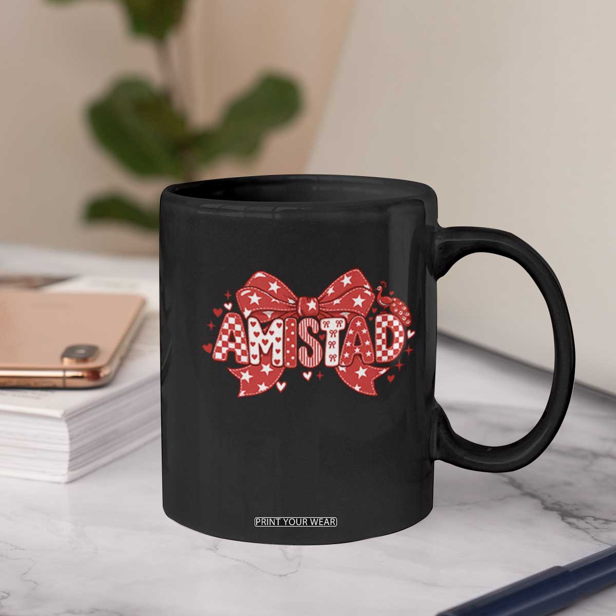 Amistad Coquette Coffee Mug I Love Amistad Preppy Bow Teacher Student
