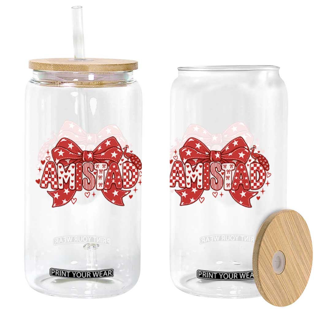 Amistad Coquette Glass Can I Love Amistad Preppy Bow Teacher Student