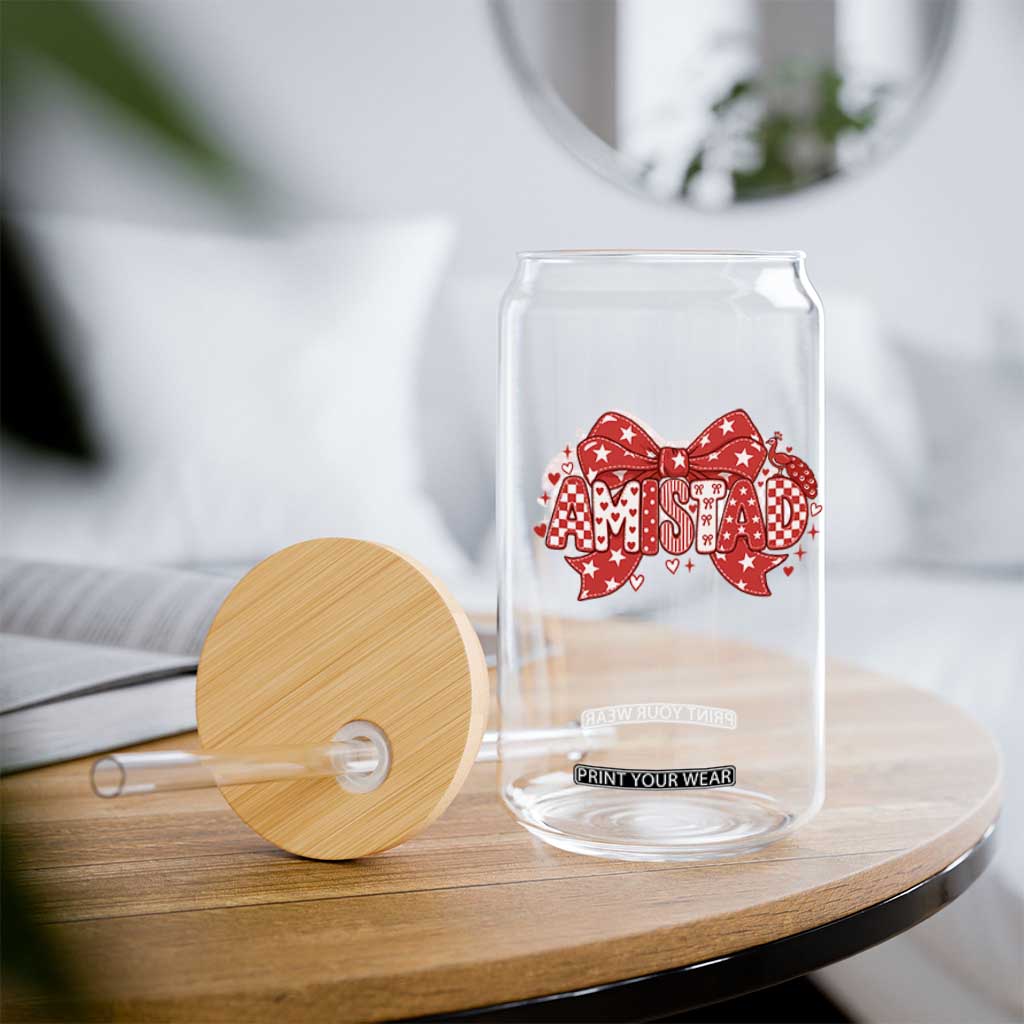Amistad Coquette Glass Can I Love Amistad Preppy Bow Teacher Student