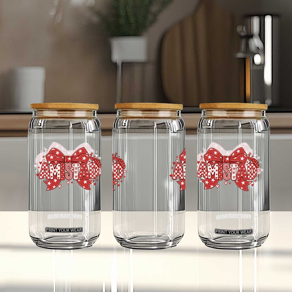 Amistad Coquette Glass Can I Love Amistad Preppy Bow Teacher Student