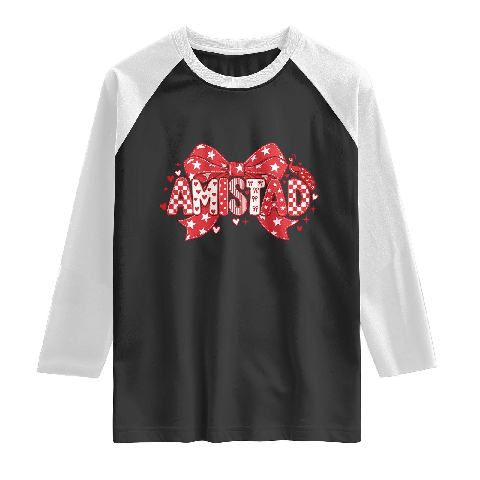 Amistad Coquette Raglan Shirt I Love Amistad Preppy Bow Teacher Student
