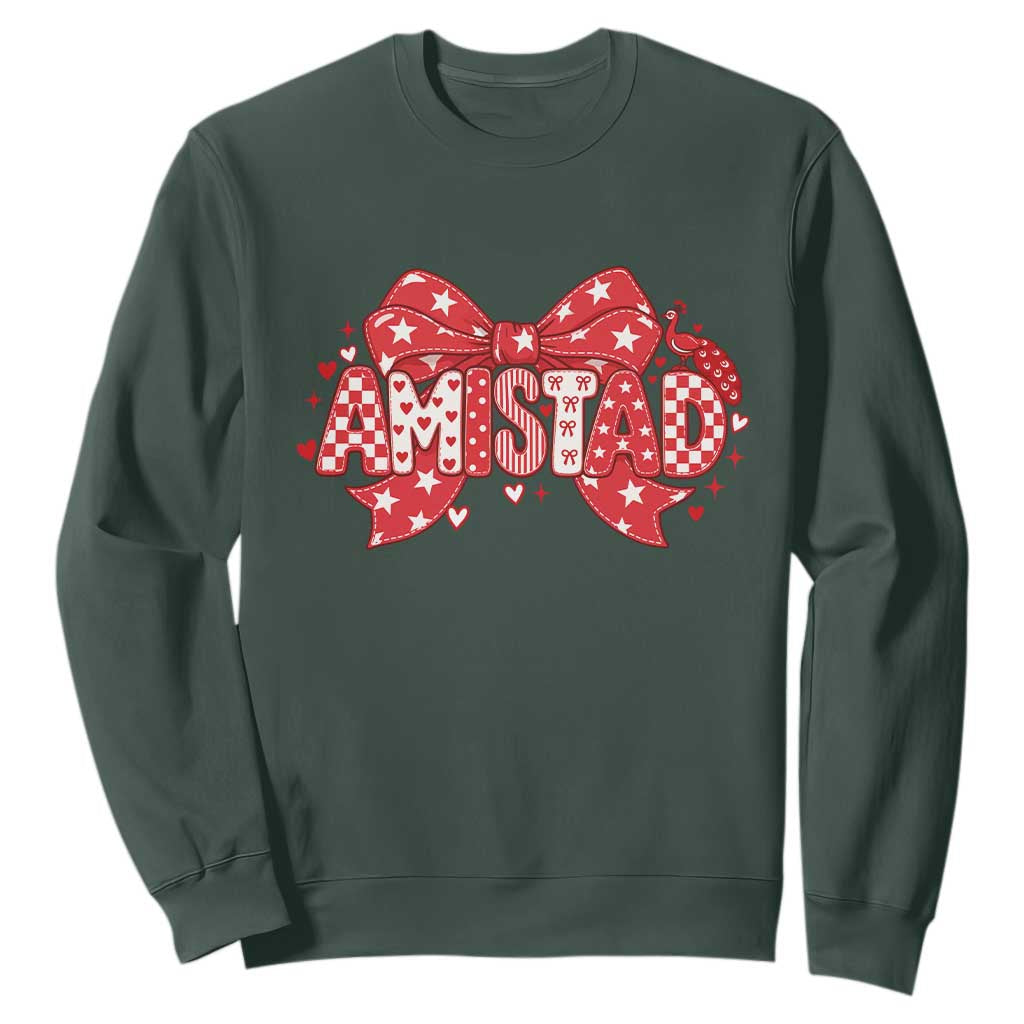 Amistad Coquette Sweatshirt I Love Amistad Preppy Bow Teacher Student