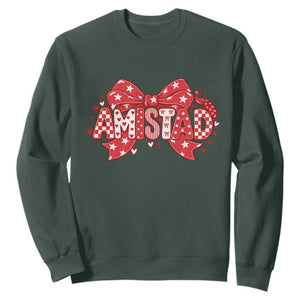Amistad Coquette Sweatshirt I Love Amistad Preppy Bow Teacher Student