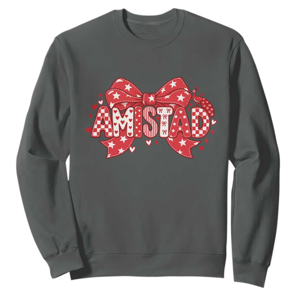 Amistad Coquette Sweatshirt I Love Amistad Preppy Bow Teacher Student