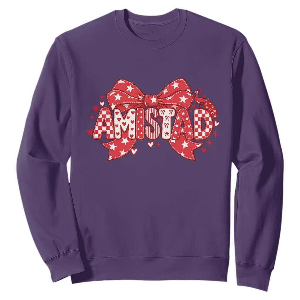 Amistad Coquette Sweatshirt I Love Amistad Preppy Bow Teacher Student