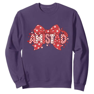 Amistad Coquette Sweatshirt I Love Amistad Preppy Bow Teacher Student