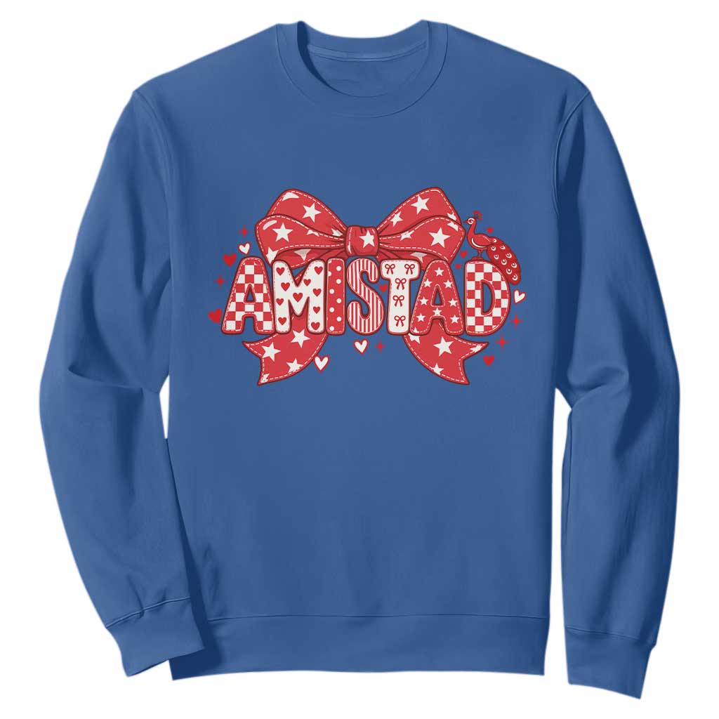 Amistad Coquette Sweatshirt I Love Amistad Preppy Bow Teacher Student