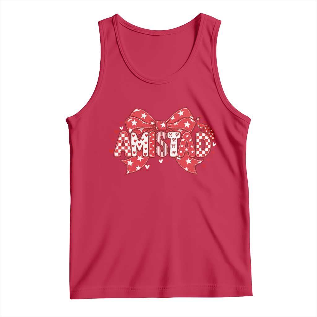 Amistad Coquette Tank Top I Love Amistad Preppy Bow Teacher Student
