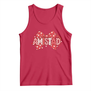 Amistad Coquette Tank Top I Love Amistad Preppy Bow Teacher Student