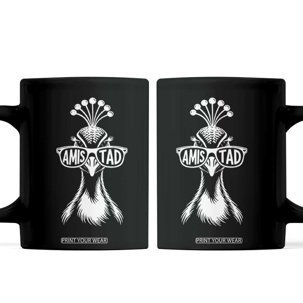 Cool Peacock Wearing Sunglasses Amistad Coffee Mug School Spirit Teachers Students