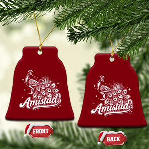 Amistad School House Spirit Ceramic Ornament Elegant Peacock Graphic