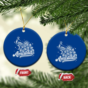 Amistad School House Spirit Ceramic Ornament Elegant Peacock Graphic