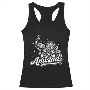 Amistad School House Spirit Racerback Tank Top Elegant Peacock Graphic