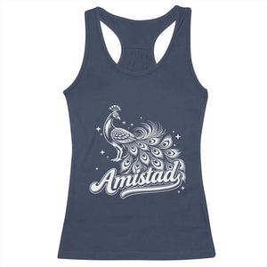 Amistad School House Spirit Racerback Tank Top Elegant Peacock Graphic