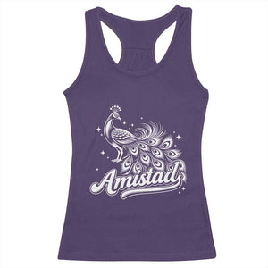 Amistad School House Spirit Racerback Tank Top Elegant Peacock Graphic