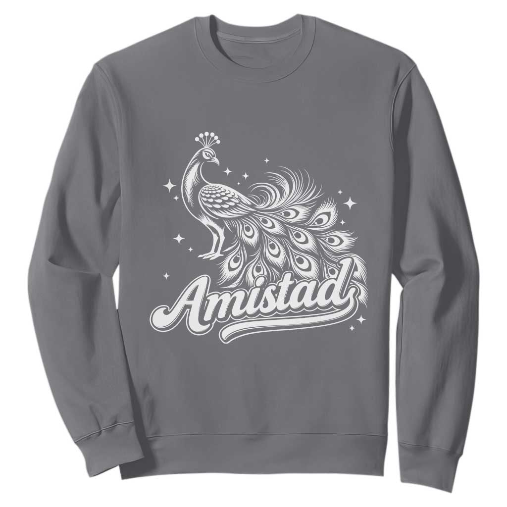 Amistad School House Spirit Sweatshirt Elegant Peacock Graphic