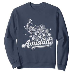 Amistad School House Spirit Sweatshirt Elegant Peacock Graphic