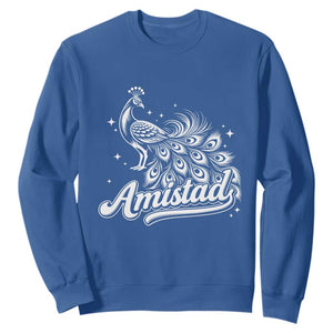 Amistad School House Spirit Sweatshirt Elegant Peacock Graphic