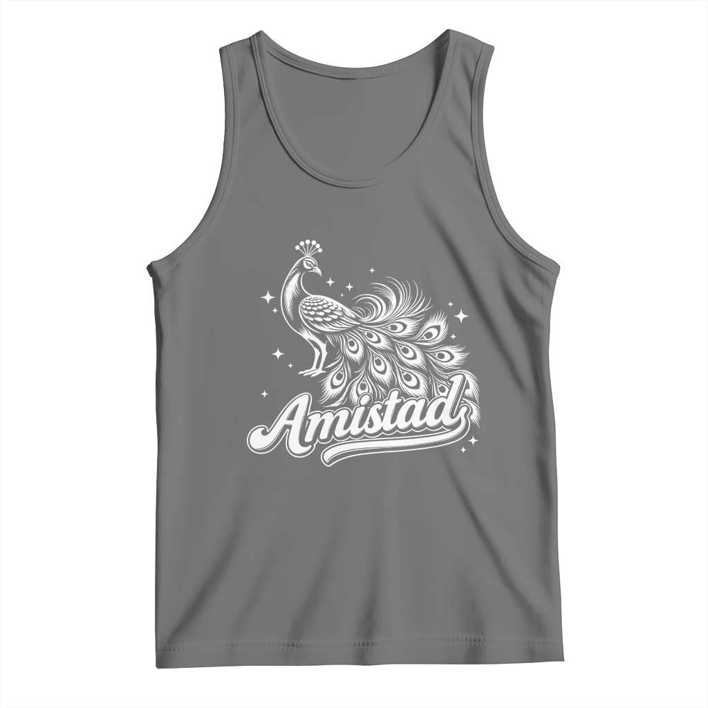 Amistad School House Spirit Tank Top Elegant Peacock Graphic