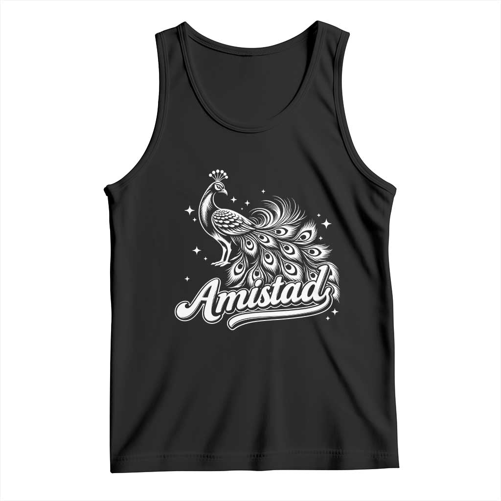 Amistad School House Spirit Tank Top Elegant Peacock Graphic
