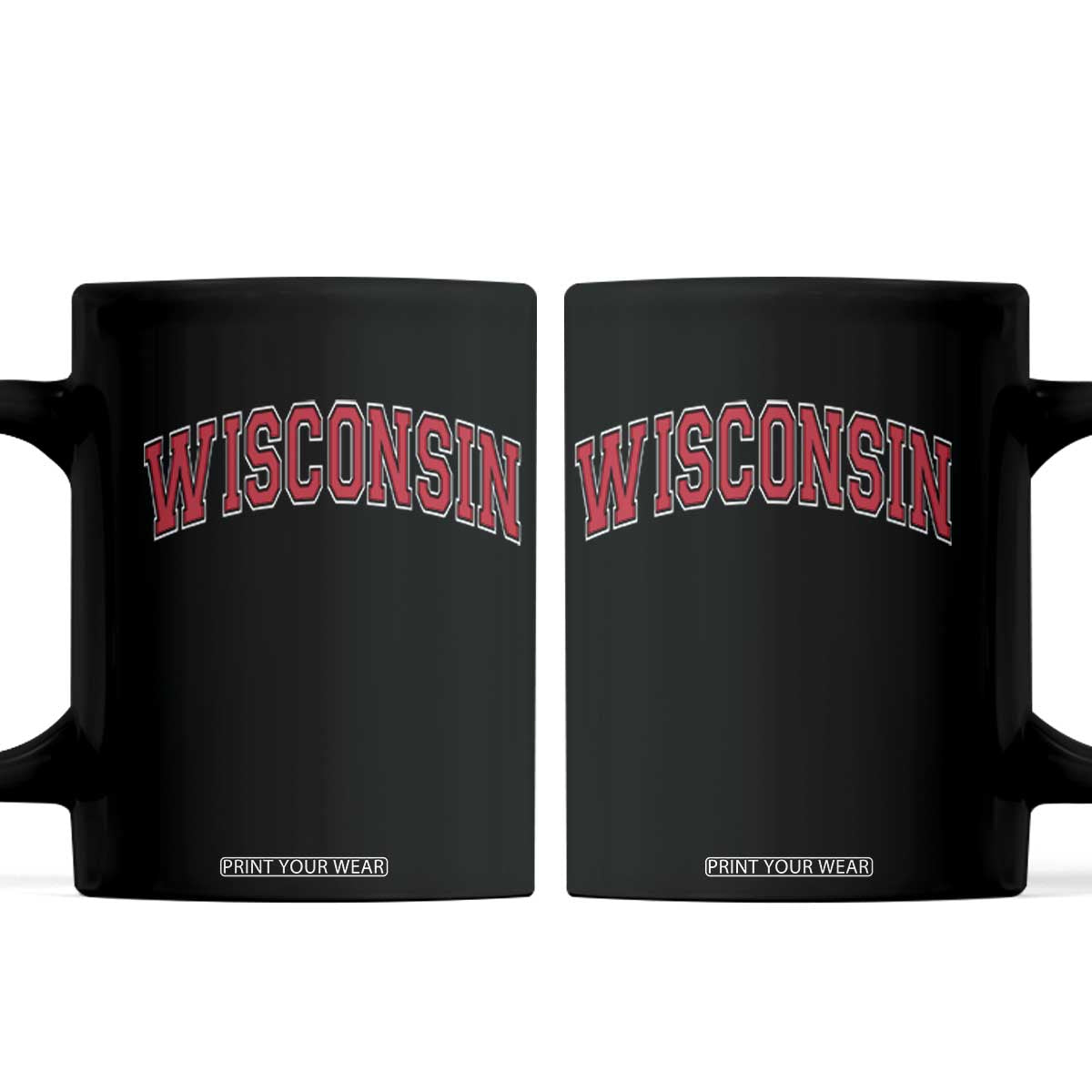 Wisconsin WI Vintage Athletic Sports Red Design Coffee Mug