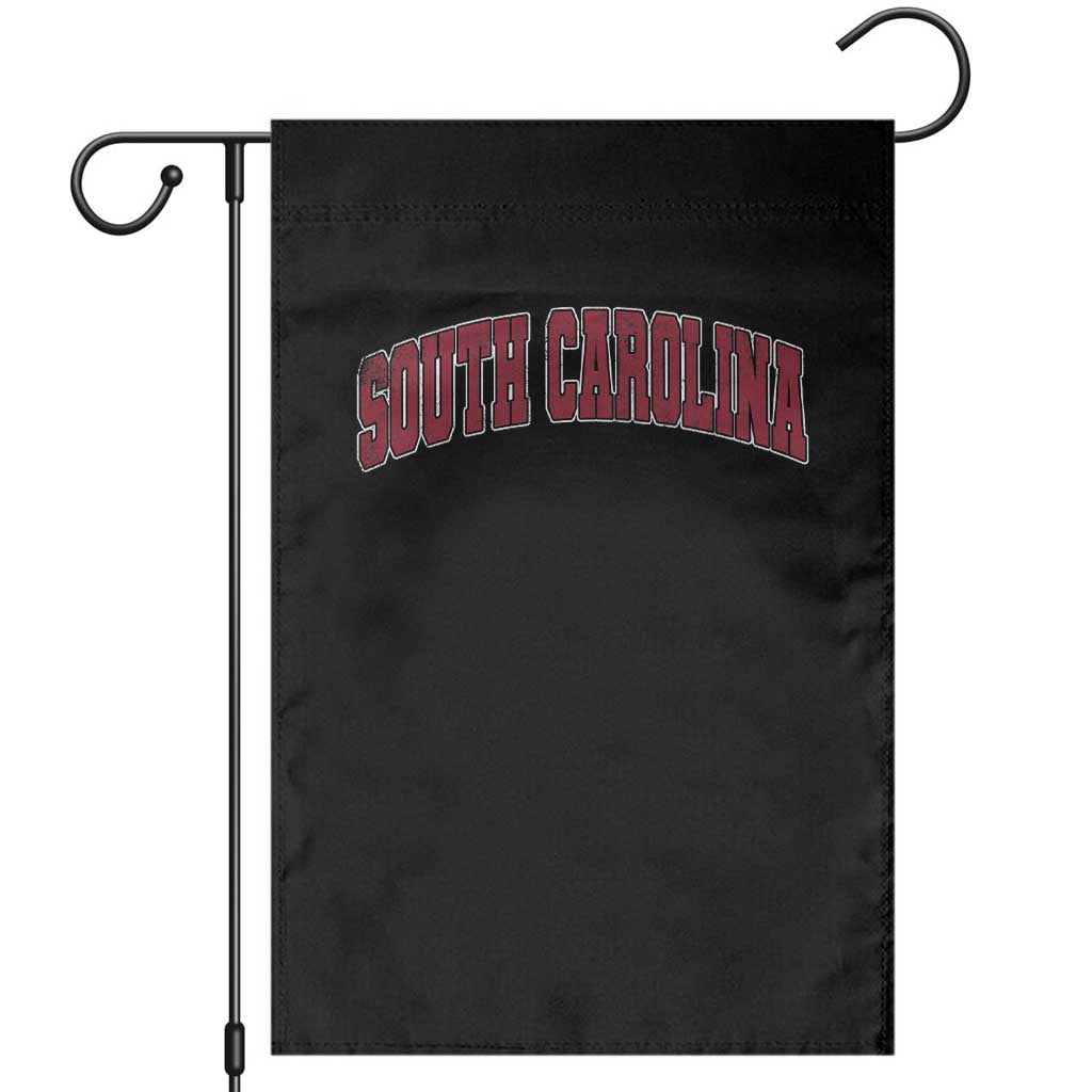 Retro 80s South Carolina SC Game Day Garden Flag Retro Vintage Sports Red Design
