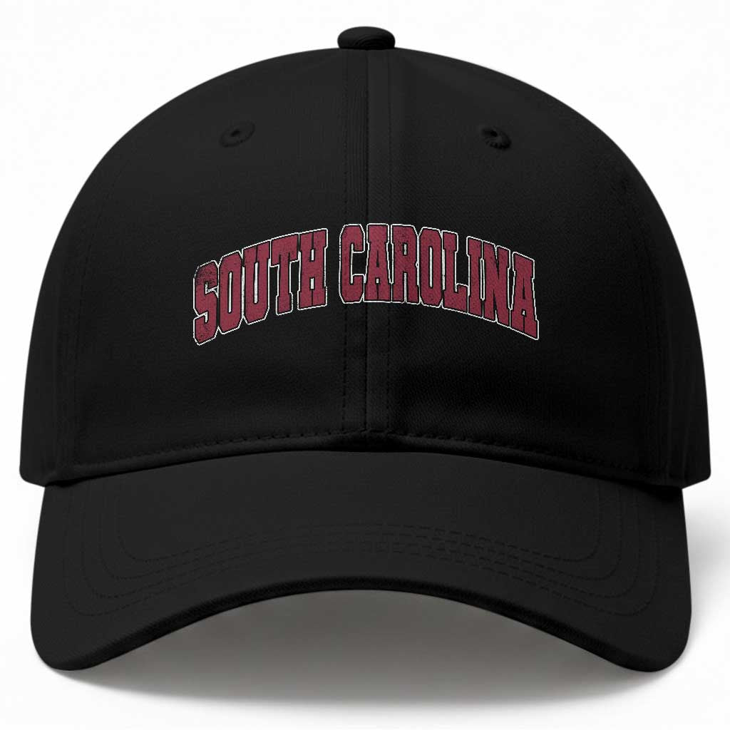 Retro 80s South Carolina SC Game Day Baseball Cap Retro Vintage Sports Red Design