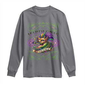 Mardi Gras Crocodile Long Sleeve Shirt Mardigator Alligator Costume Carnival Ain't No Party Like Mardi Gras TS10 Charcoal Print Your Wear