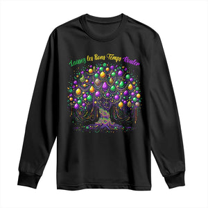 Mardi Gras Bead Tree Long Sleeve Shirt Carnival New Orleans 2025 Laissez Les Bons Temps Rouler TS10 Black Print Your Wear