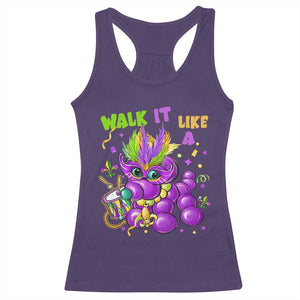 Funny Mardi Gras Racerback Tank Top Walk it Like a Dog Louisiana Fleur De Lis TS10 Purple Print Your Wear