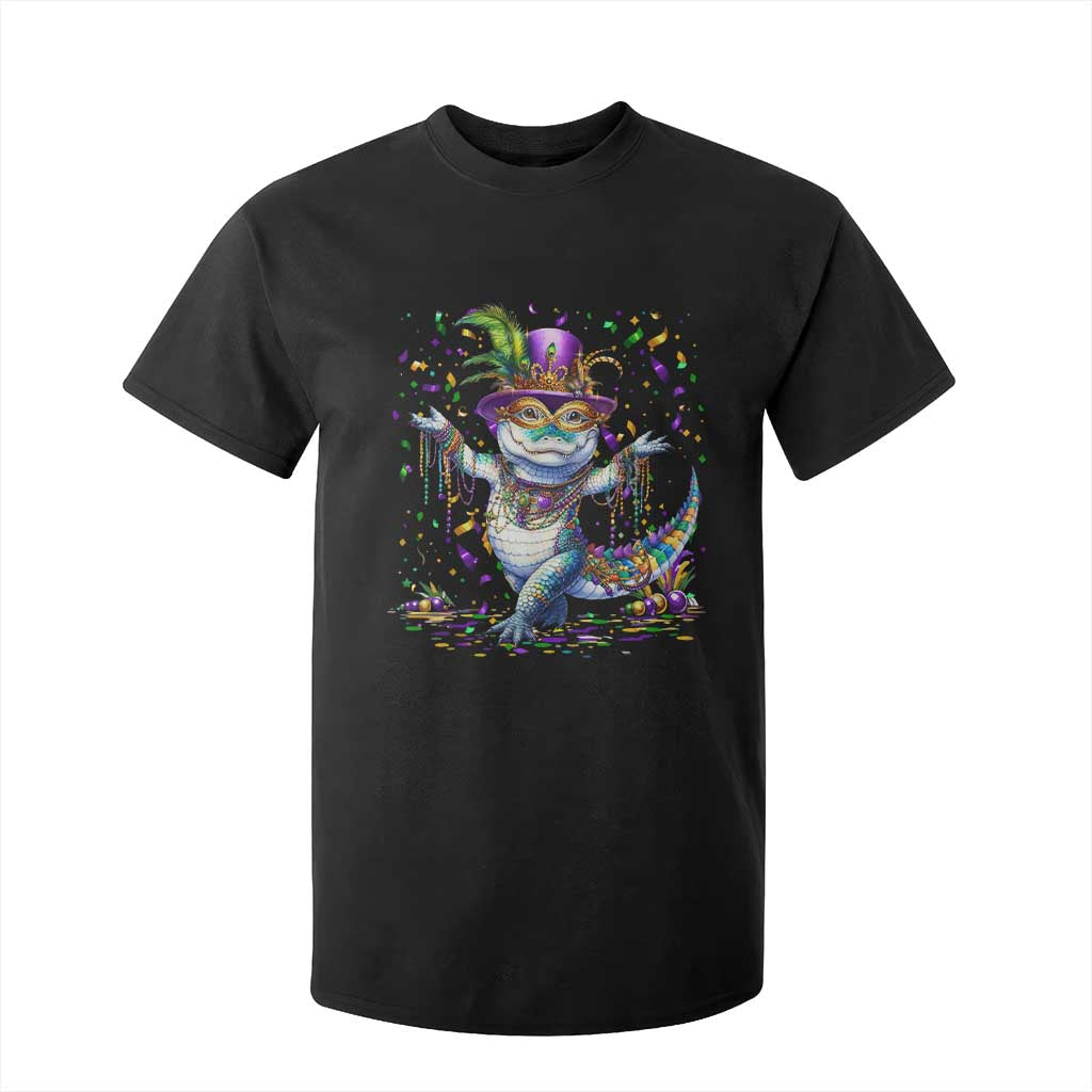 Mardi Gras Crocodile T Shirt For Kid Mardigator Alligator Costume Carnival New Orleans Louisiana TS10 Black Print Your Wear