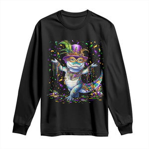 Mardi Gras Crocodile Long Sleeve Shirt Mardigator Alligator Costume Carnival New Orleans Louisiana TS10 Black Print Your Wear