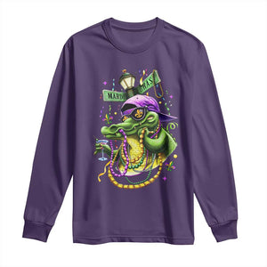 Mardi Gras Alligator Costume Long Sleeve Shirt Mardigator Crocodile Carnival New Orleans Louisiana TS10 Purple Print Your Wear