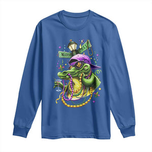 Mardi Gras Alligator Costume Long Sleeve Shirt Mardigator Crocodile Carnival New Orleans Louisiana TS10 Royal Blue Print Your Wear