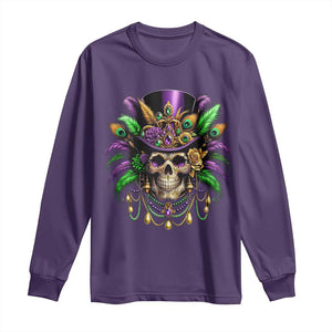 Mardi Gras Sugar Skull Long Sleeve Shirt Fat Tuesday TS10 Purple Print Your Wear