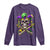 Mardi Gras Jester Skull Long Sleeve Shirt New Orleans Skeleton Beads TS10 Purple Print Your Wear