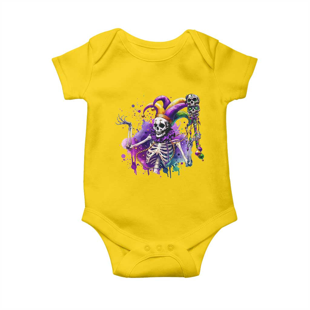 Mardi Gras Baby Onesie Jester Skeleton Skull Lovers TS10 Daisy Print Your Wear