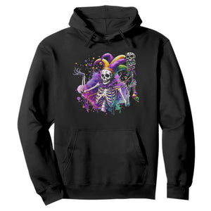 Mardi Gras Hoodie Jester Skeleton Skull Lovers TS10 Black Print Your Wear