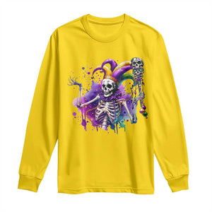 Mardi Gras Long Sleeve Shirt Jester Skeleton Skull Lovers TS10 Daisy Print Your Wear