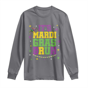 Bruh Mardi Gras Long Sleeve Shirt Funny Fat Tuesday Teens Boys Kids TS10 Charcoal Print Your Wear