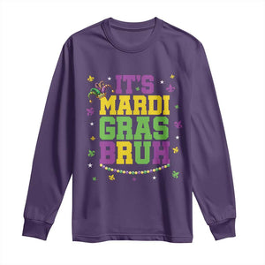 Bruh Mardi Gras Long Sleeve Shirt Funny Fat Tuesday Teens Boys Kids TS10 Purple Print Your Wear