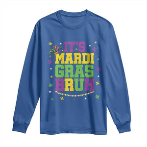 Bruh Mardi Gras Long Sleeve Shirt Funny Fat Tuesday Teens Boys Kids TS10 Royal Blue Print Your Wear