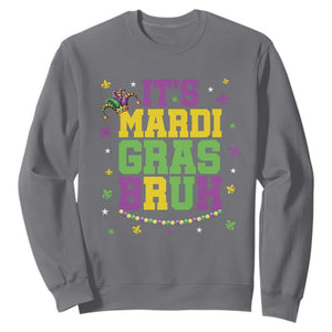 Bruh Mardi Gras Sweatshirt Funny Fat Tuesday Teens Boys Kids TS10 Charcoal Print Your Wear
