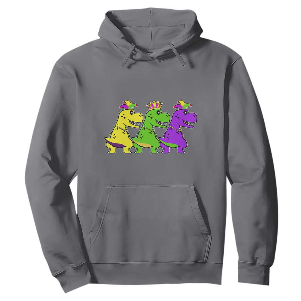 Mardi Gras Hoodie Kids Trex Dinos Toddler Boys TS10 Charcoal Print Your Wear