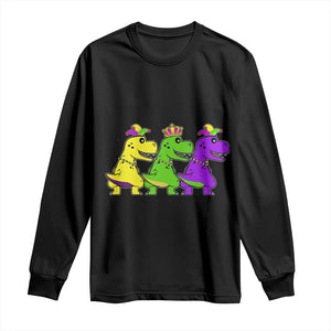 Mardi Gras Long Sleeve Shirt Kids Trex Dinos Toddler Boys TS10 Black Print Your Wear