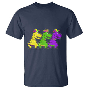 Mardi Gras T Shirt Kids Trex Dinos Toddler Boys TS10 Navy Print Your Wear